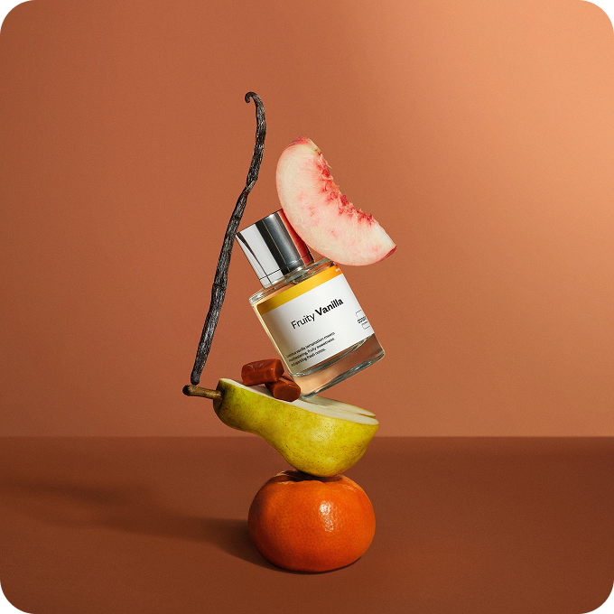 fruity vanilla perfume bottle